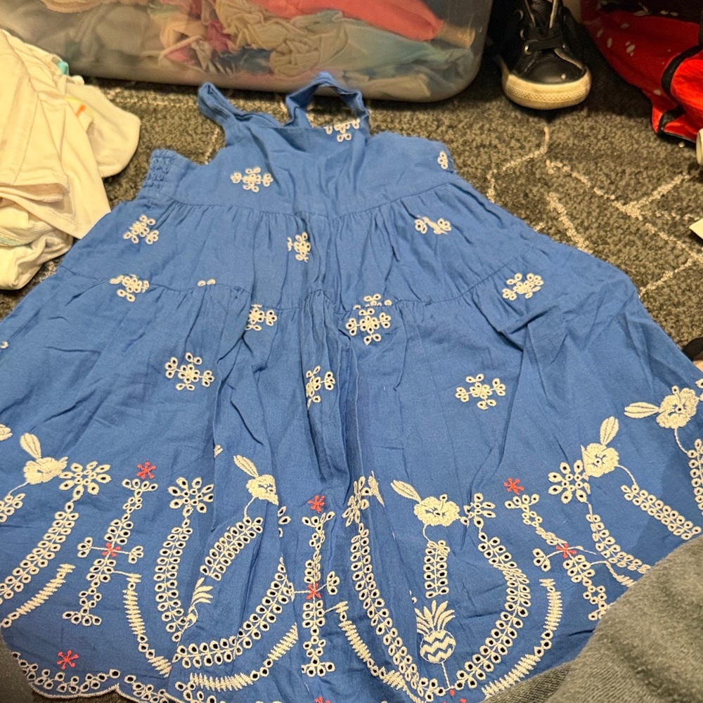 Blue Embroidered Sundress